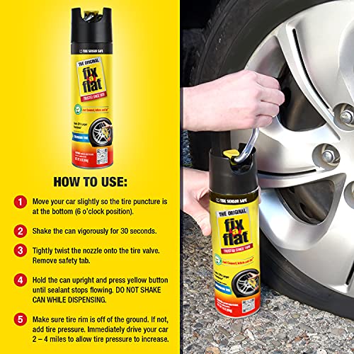 Fix-A-Flat Tire Repair, 16 oz, 2-Pack | Emergency Use | Eco-Friendly Formula | For Standard Tires | Universal Fit - size: Sedan / Coupe (Pack of 2)