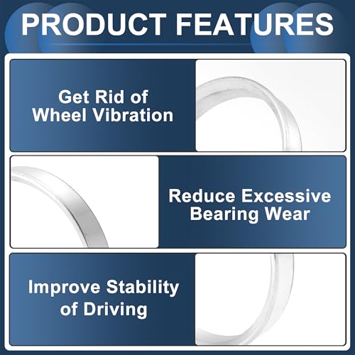 Car Wheel Hub Centric Rings OD 59.6mm to ID 54.1mm Wheels Center Shaft Shock Absorbing Hubrings Aluminum Alloy Silver Tone Durable - size: OD 59.6mm to ID 54.1mm