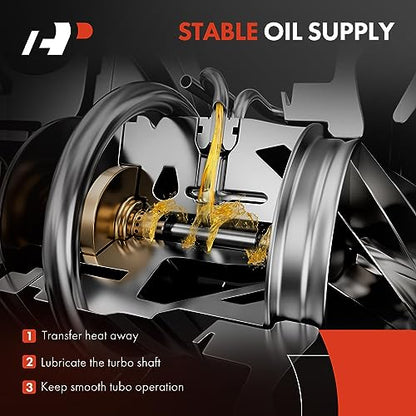 A-Premium Turbocharger Turbo Oil Feed Line Pipe Tube - style: Turbo Oil Feed Pipe Tube