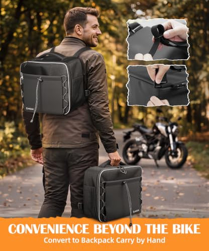 NICECNC 30L Motorcycle Saddlebags 1680D Throw-Over Panniers with Rain Cover