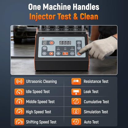 FOXWELL JT410 Fuel Injector Tester & Cleaner Machine with Ultrasonic Clean