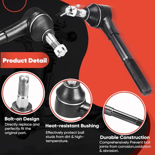 2pc ES2836RL Front Outer Tie Rod End Compatible with Chevy Blazer Express 1500 2500 3500 C1500 C2500 Suburban Tahoe, GMC Savana Yukon K1500 K2500,Escalade - size: ES2836RL