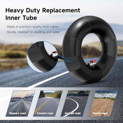 FVRITO 13x5.00-6 13x5x6 Inner Tube Heavy Duty Replacement Compatible with Razor Dirt Quad Versions 1-18 Go Kart ATV Lawn Mower Snow Blower Yard Tractor Hand Truck Wagon Pressure Washer Air Compressor - size: 13x5.00-6(4 Pack,Bent Valve）