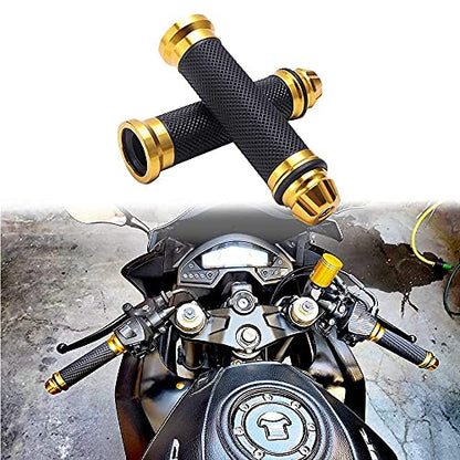DREAMIZER 7/8" 22mm Motorcycle Handle Grip Universal Dirt Pit Bike Motocross Rubber Gel Hand Grips Brake Hands - Gold - color: Gold
