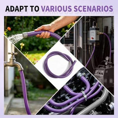 5/16" ID-5Ft(ID 8mm) Heater Hose Enhanced Double Reinforcement - color: Purple, size: 5/16" ID-5Ft(ID 8mm)