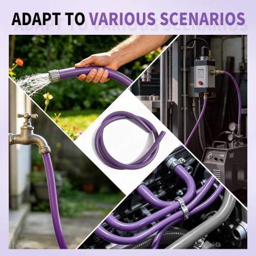 3/8" ID-5Ft(ID 10mm) Heater Hose Enhanced Double Reinforcement - color: Purple, size: 3/8" ID-5Ft(ID 10mm)