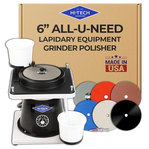 Hi-Tech Diamond 6" All-U-Need Lapidary Machine, Rock Polishing Kit - style: 6" All-U-Need