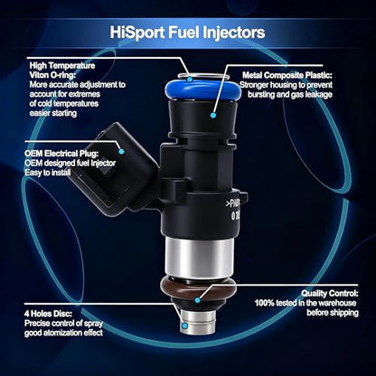 HiSport Fuel Injector 0280158091 1PC Compatible with Ford 2007-12
