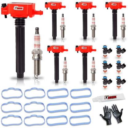 Ignition Coil Pack & Iridium Spark Plug & Fuel Injector For 3.6 UF648