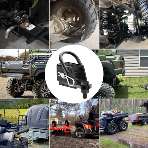 Nilight 2" Rear Trailer Hitch Receiver Kit | for ATV UTV Rear Bumper Tow Hook Black Hitch Cover Kit - color: 2" Hitch Receiver Adapter
