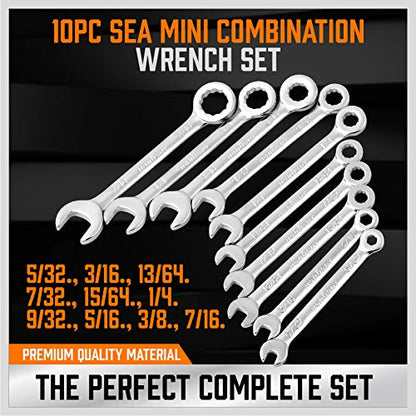 HORUSDY 20-Piece Mini Wrench Set, Metric & SAE Combination Wrench Set - style: 20-Piece Mini Wrench SetMetric&SAE)