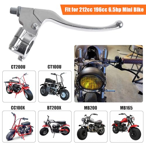 22mm 7/8" Left Brake Handle Clutch Lever Perch for Minibike Pit Dirt Bike - color: Silver