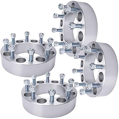 IRONTEK 2" 8x170mm Wheel Spacers [M14x2 STUDS, 8x170 to 8x170, 125mm Hub Bore] 8x6.63in Hubcentric Spacers For Ford 99-16 F-250/F-350/F-250 Super Duty/F-250 Super Duty, 00-02 Excursion Wheel Extenders - size: 8x6.63in-2in