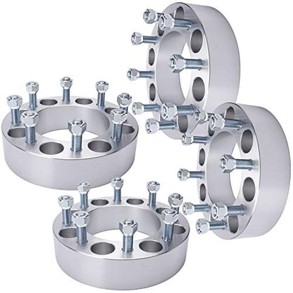 IRONTEK 2" 8x170mm Wheel Spacers [M14x2 STUDS, 8x170 to 8x170, 125mm Hub Bore] 8x6.63in Hubcentric Spacers For Ford 99-16 F-250/F-350/F-250 Super Duty/F-250 Super Duty, 00-02 Excursion Wheel Extenders - size: 8x6.63in-2in