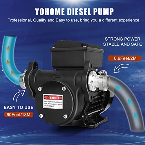 Diesel Transfer Pump 110V 20GPM Oil Transfer Pump - Diesel, Kerosene, Biodiesel, Light Fuel Oil - style: 110V20GPM-Diesel