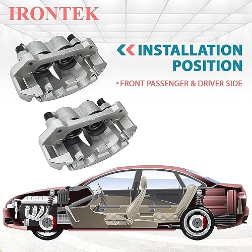 IRONTEK 18B4828 18B4829 Front Passenger & Driver Side Brake Caliper