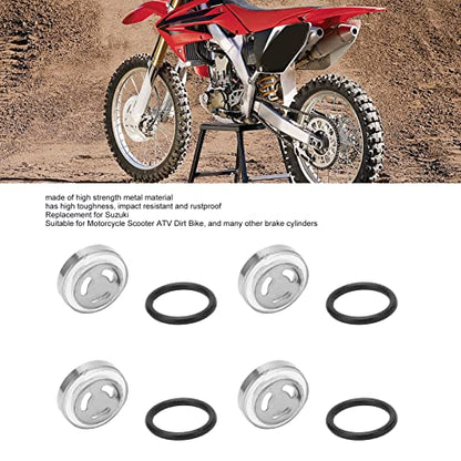 Brake Clutch Master Cylinder Sight Glass Set, Set of 4 Front Rear Brake Master Cylinder Reservoir Sight Glass Lens with O Ring for Motorcycle Scooter ATV Dirt Bike, 18mm