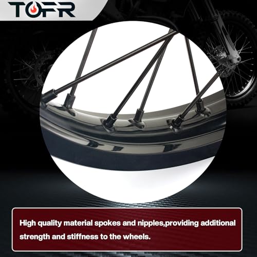 TOFR CNC 18"x2.15" Rear Wheel Rim Set for Kawasaki KX125 KX250 2006-2013 - size: 18" Rear