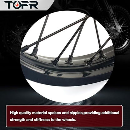 TOFR CNC 18"x2.15" Rear Wheel Rim Set for Kawasaki KX125 KX250 2006-2013 - size: 18" Rear
