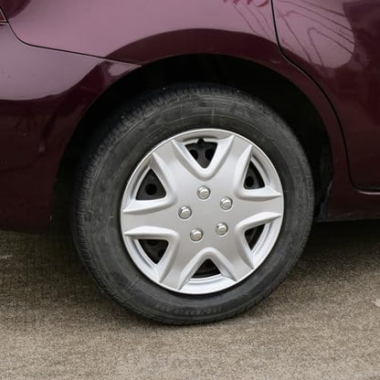 Hubcaps 15 Inch 4 Pcs Wheel Covers Compatible with 15" Cars - color: 5049-Silver-15