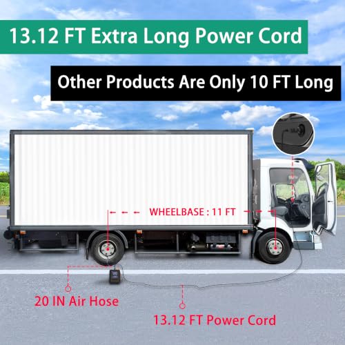Tire Inflator Portable Air Compressor, Dual Cylinder Tire Air Pump