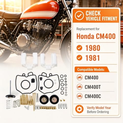 2Pcs Carburetor Repair Kit Replacement for Honda CM400