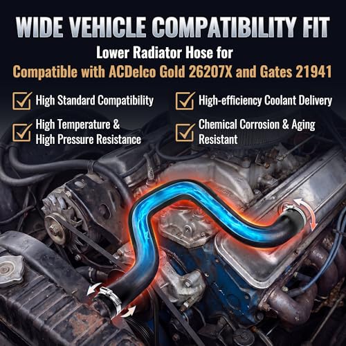 Lower Radiator Hose Compatible with ACDelco Gold 26207X/Gates 21941,2 Clip