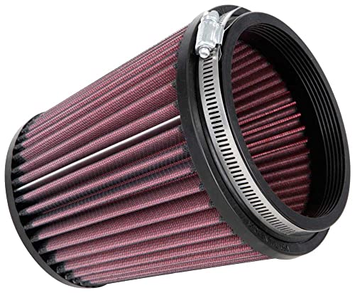 K&N High-Flow Original Lifetime Universal Clamp-On Air Filter: High Performance, Premium, Washable: Flange Diameter: 4.5 In, Filter Height: 6 In, Flange Length: 0.625 In, Shape: Round Tapered, RU-4740