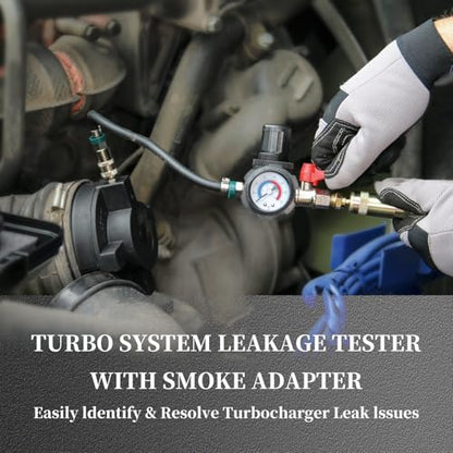 19PCS Turbo System Leakage Tester Kit, Turbo Boost Leak Tester - size: 19pcs