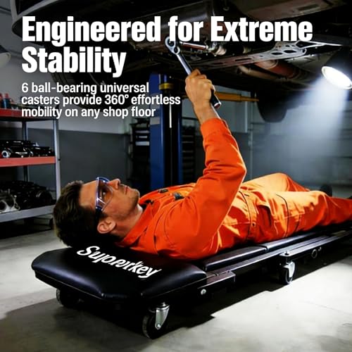superokay 2-in-1 Folding Creeper Seat, 36-Inch, 300LBS Capacity - size: 36 inch