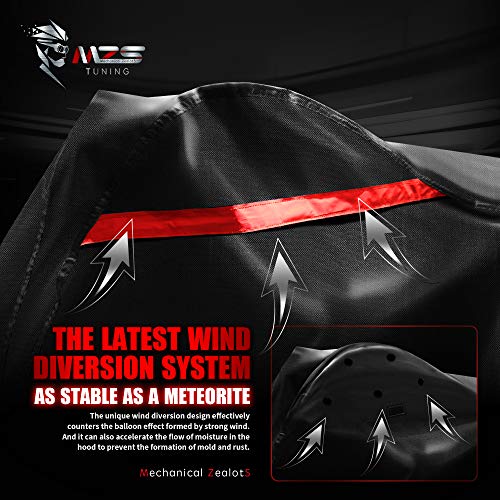 MZS Motorcycle Cover Waterproof Outdoor fits up to 96" Sport Bikes Cruiser - size: X-Large 96 inches