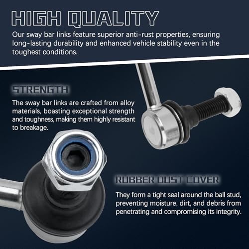 K750616 K750617 Stabilizer Sway Bar Links Front Compatible With Ford 2011-2018 Explorer/2013-2018 Police Interceptor Utility - size: K750616&K750617