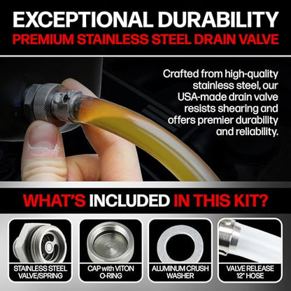 Votex - Made in USA - M16 x 1.5MM Quick Easy Valve Oil Drain Plug fits Mini, Subaru, Toyota, and More - Stainless Steel - Part Number SMQDP009 - size: M16-1.5 Valve Drain Plug