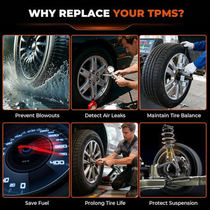 Pre-Programmed TPMS Sensor Fit for Toyota, Set of 4 Tire Pressure Monitor - size: 42a60706030