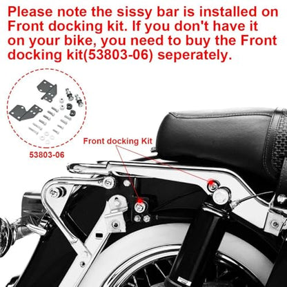 ECOTRIC Sissy Bar Backrest Compatible with 1994-2008 Harley Touring - color: Black, size: 13.5 x 10.75 x 2.75 inches
