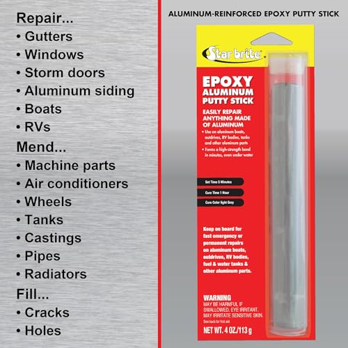STAR BRITE Epoxy/Aluminum Putty Stick, Waterproof Repair - style: Aluminum