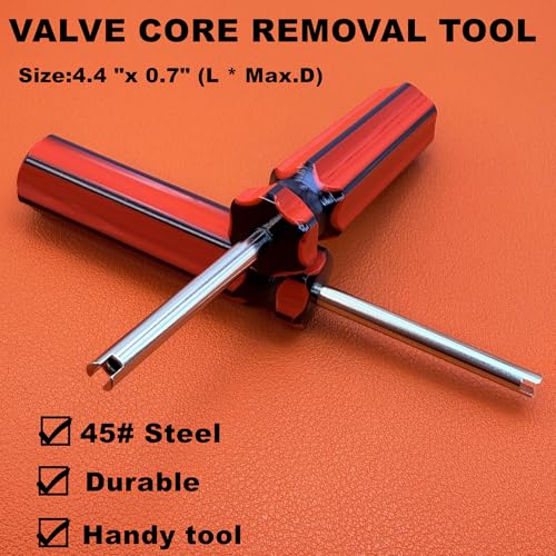 103Pcs Valve Core Removal Tool Set,Premium TPMS Safe, 100Pieces Nickel Plated Brass Valve Cores,Valve Core Kit for Cars, Trucks, Semi-Trucks, Motorcycles, Bikes, HVAC Applications