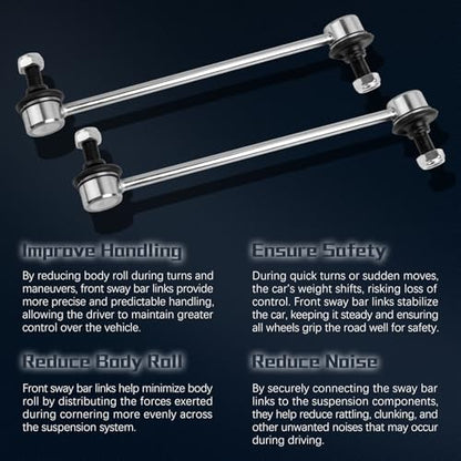 K90344 Stabilizer Sway Bar Links 2PCS for Lexus ES300 ES330 RX330 RX350 RX350L RX400h RX450h RX450hL,Toyota Highlander/Venza/Avalon/Solara/Camry - size: K90344