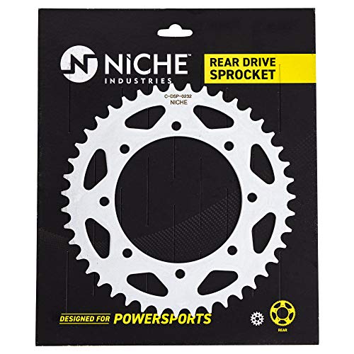 NICHE Drive Sprocket Chain Combo for Kawasaki KLR650 Front 15 Rear 43 Tooth 520V O-Ring 106 Links - size: O-Ring Chain