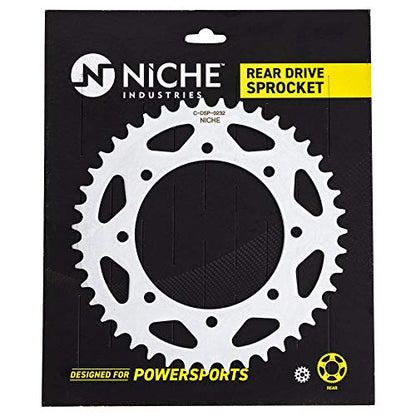 NICHE Drive Sprocket Chain Combo for Kawasaki KLR650 Front 15 Rear 43 Tooth 520V O-Ring 106 Links - size: O-Ring Chain