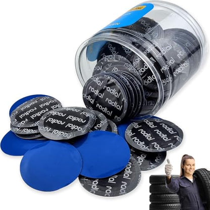 80 Pcs 2.4in Car Tire Patch, Tire Repair Kit Heavy Duty - Bike Tube Patch Tools, Quickly Repair Broken Tyre on All Models