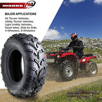 WANDA Set4 ATV/UTV Tires 25x8-12 Front & 25x10-12 Rear 6PR P373-10243/10244 - size: 25X8-12&25X10-12