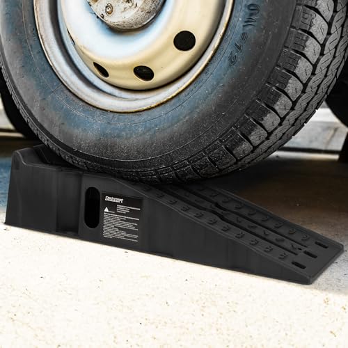 Stalwart Heavy Duty Car Ramps with 13,000lb GVW Capacity, 2-Pack
