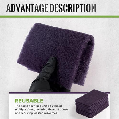 6” x 9” Purple 600 Grit Scuff Pads for Paint Prep, Pack of 10, General Purpose Scuff Pads for Scuffing,Sanding,Scouring,Surface Adhesion Preparation - style: 600 Grit-Purple