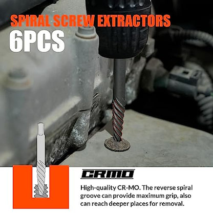 35 Pcs Screw Extractor Set,Left Hand Drill Bits Set Screw Extractor Kit - size: 35 PCS