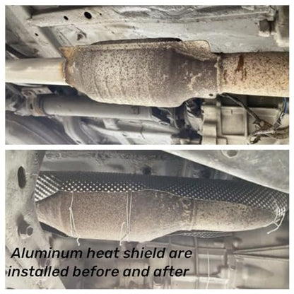 Embossed Aluminum Heat Shield Automotive 12'' x 20'' High Temperature Thermal Barrier Exhaust Electrical For Cars/Turbo Manifold - size: 12 inch W x 20 inch L