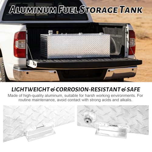 Aluminum Rectangular Liquid Tank, 45 Gallon Capacity, 57 × 9.5 × 20 inches