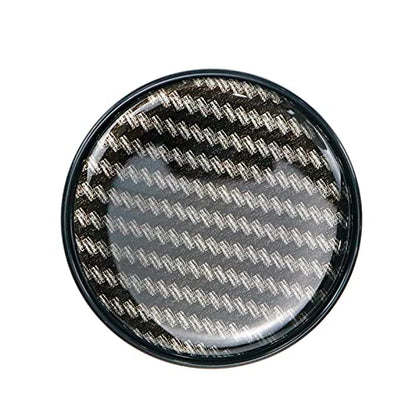 Modengzhe 4PCS Wheel Center Caps, 53mm Wheel Rim Hub Center Covers - color: Black With Fiber, size: Outer 53MM,Inner 50MM