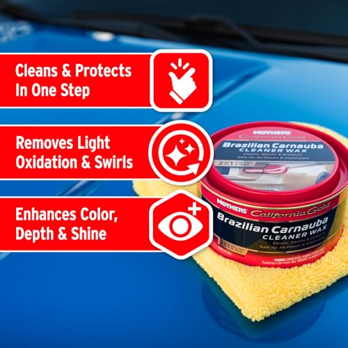 Mothers California Gold Brazilian Carnauba Cleaner Wax, 12 oz. Paste, 05500 - size: 12 Ounce (Pack of 1)
