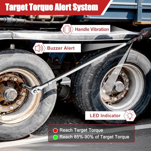 VANPO Digital Torque Wrench, 3/4", 37–737 ft-lb for Heavy Equipment - size: 1-Inch